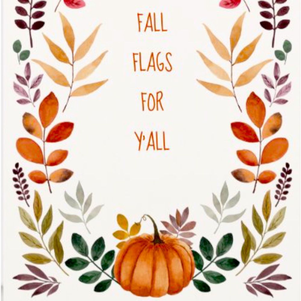 Fall Autumn Flags Burlap Double Sided 12x18”